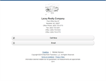 Tablet Screenshot of laceyrealty.homesandland.com