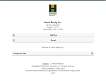 Tablet Screenshot of henin.homesandland.com