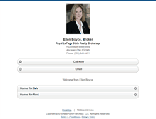 Tablet Screenshot of ellenboyce.homesandland.com