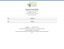 Tablet Screenshot of cypresscreekatsmithfield.homesandland.com