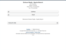 Tablet Screenshot of dicksonrealtysparks.homesandland.com