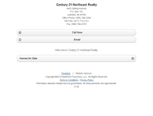 Tablet Screenshot of c21northeast.homesandland.com