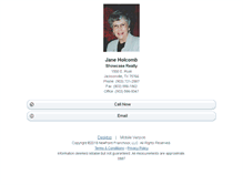 Tablet Screenshot of janeholcomb.homesandland.com