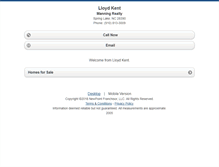 Tablet Screenshot of lloydkent.homesandland.com