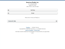 Tablet Screenshot of americanrealtyinc.homesandland.com
