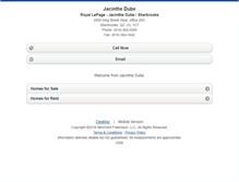 Tablet Screenshot of jacinthedube.homesandland.com