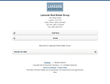 Tablet Screenshot of lakesiderealestategroup.homesandland.com