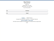 Tablet Screenshot of boydhomes.homesandland.com