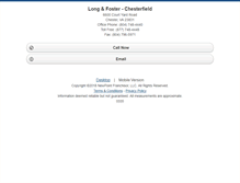 Tablet Screenshot of longandfosterchester.homesandland.com