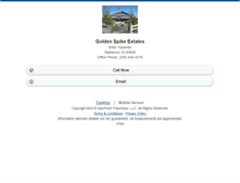 Tablet Screenshot of goldenspikeestates.homesandland.com