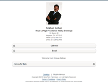 Tablet Screenshot of krishannathan.homesandland.com