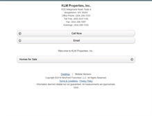 Tablet Screenshot of klmproperties.homesandland.com