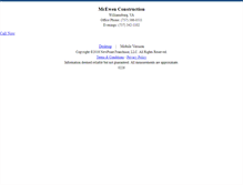 Tablet Screenshot of mcewencons.homesandland.com