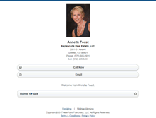Tablet Screenshot of annettefoust.homesandland.com