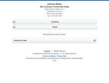 Tablet Screenshot of johnnyodom.homesandland.com