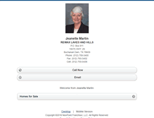 Tablet Screenshot of jeanettemartin.homesandland.com
