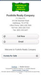 Mobile Screenshot of foothillsrealtycompany.homesandland.com