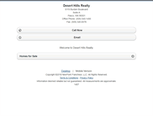 Tablet Screenshot of deserthillsrealty.homesandland.com