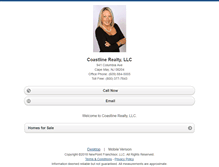 Tablet Screenshot of coastlinerealtyllc.homesandland.com