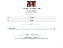 Tablet Screenshot of johnwallrealty.homesandland.com