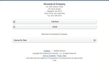 Tablet Screenshot of kennedyandco.homesandland.com