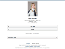 Tablet Screenshot of irenehayden.homesandland.com