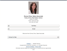 Tablet Screenshot of donnacline.homesandland.com