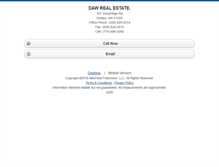 Tablet Screenshot of dawrealestate.homesandland.com
