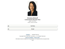 Tablet Screenshot of christinaslivkoff.homesandland.com
