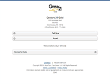 Tablet Screenshot of century21gold.homesandland.com