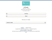 Tablet Screenshot of 4crealty.homesandland.com