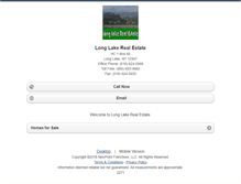 Tablet Screenshot of longlakerealestate.homesandland.com