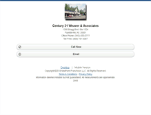 Tablet Screenshot of c21weaverandassociates.homesandland.com