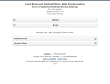 Tablet Screenshot of laurabrownandkristinakritikos.homesandland.com