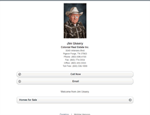 Tablet Screenshot of jimussery.homesandland.com