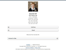 Tablet Screenshot of donnitahill.homesandland.com