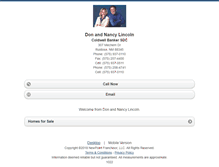 Tablet Screenshot of donandnancylincoln.homesandland.com