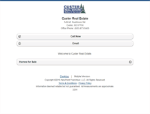 Tablet Screenshot of coldwellbankercuster.homesandland.com