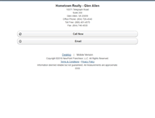 Tablet Screenshot of hometownrealtyservices.homesandland.com