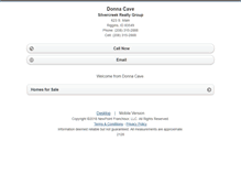Tablet Screenshot of donnacave.homesandland.com