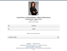 Tablet Screenshot of lydiasimon.homesandland.com