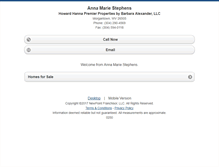Tablet Screenshot of annamariestephens.homesandland.com