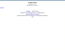 Tablet Screenshot of paragonhomes.homesandland.com