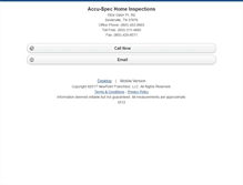 Tablet Screenshot of accu-spec.homesandland.com