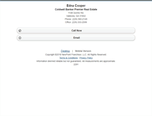Tablet Screenshot of cooperedna.homesandland.com