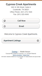 Mobile Screenshot of cypresscreekapartments.homesandland.com