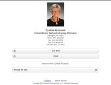 Tablet Screenshot of cynthiastrickland.homesandland.com