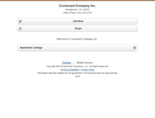 Tablet Screenshot of cormorant.homesandland.com