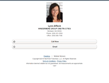 Tablet Screenshot of lynnaffleck.homesandland.com