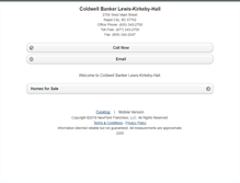 Tablet Screenshot of coldwellrapid.homesandland.com